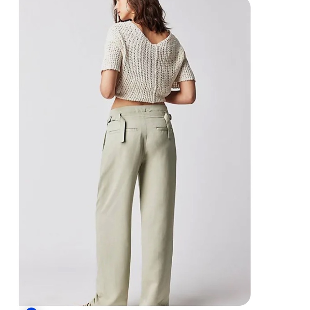 Free People Falling Out Trouser in Sage